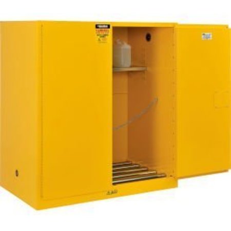 GLOBAL EQUIPMENT 110 Gal Drum Storage Safety Cabinet-Manual Close w/ Rollers EDZ-110